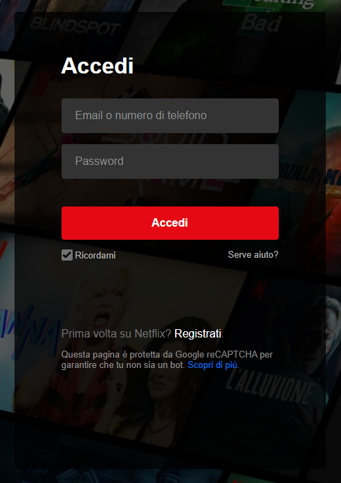 Passaggi su come condividere Netflix