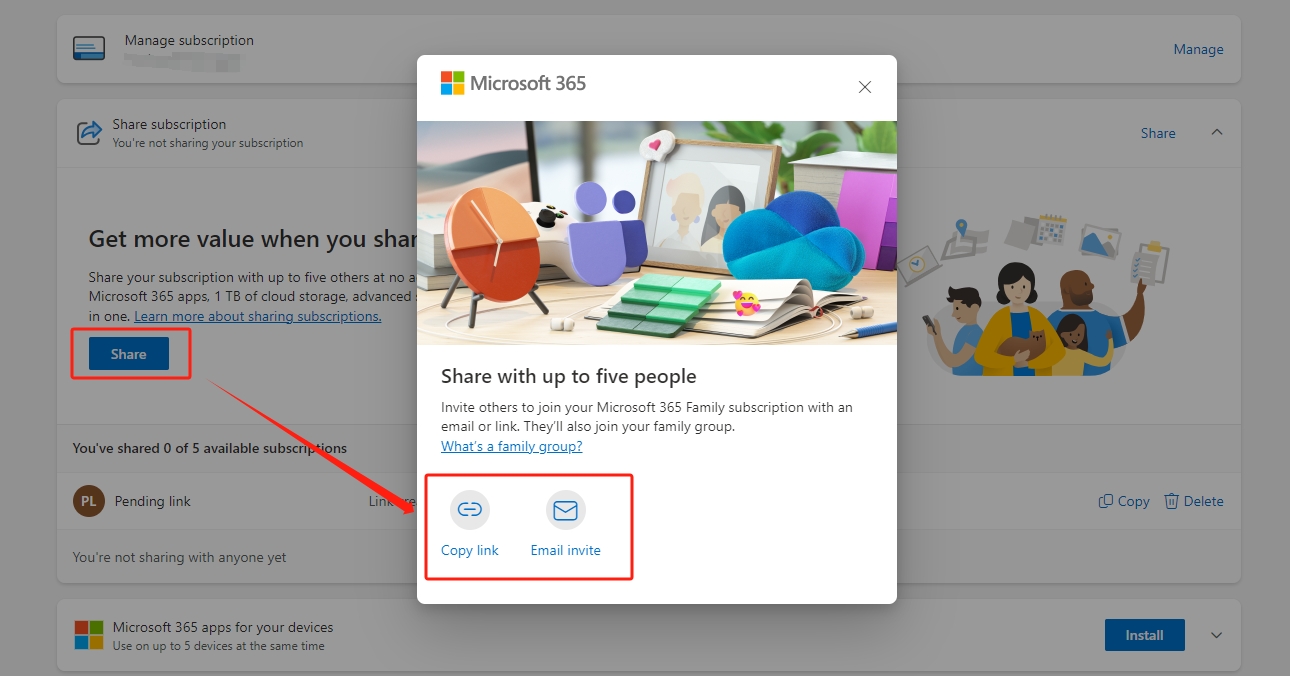 how-to-share-Microsoft-365-subscription