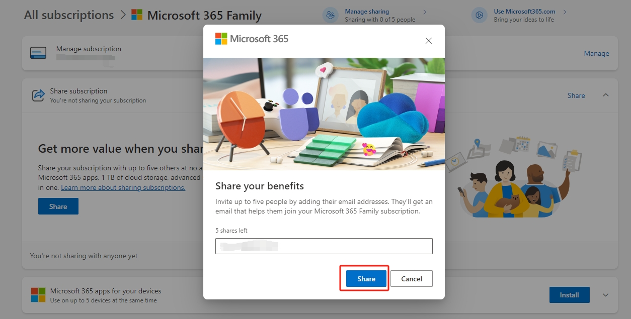 invite-someone-to-share-microsoft-365-by-email